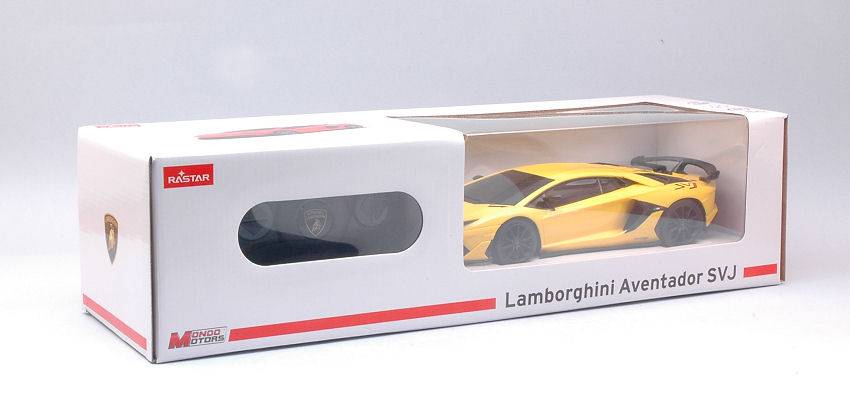 MODELLINO IN SCALA COMPATIBILE CON LAMBORGHINI SVJ 2020 YELLOW RADIOCOMANDO 1:24 MONDO MOTORS MM63635Y