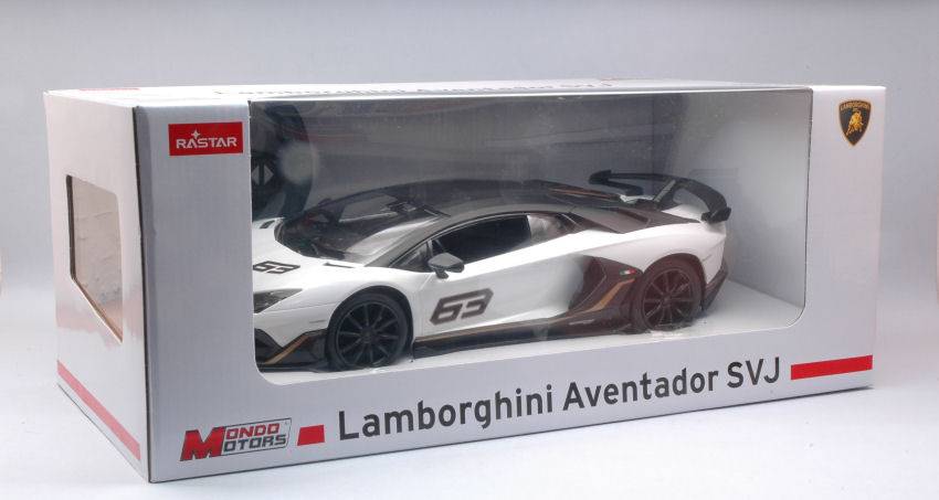 MODELLINO IN SCALA COMPATIBILE CON LAMBORGHINI SVJ WHITE RADIOCOMANDO 1:14 MONDO MOTORS MM63608