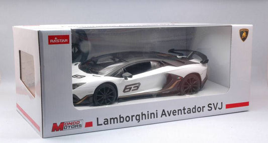 SCALE MODEL COMPATIBLE WITH LAMBORGHINI SVJ WHITE RADIO CONTROL 1:14 MONDO MOTORS MM63608