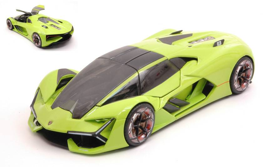 SCALE MODEL COMPATIBLE WITH LAMBORGHINI TERZO MILLENNIO 2019 ACID GREEN 1:24 BURAGO BU21094G