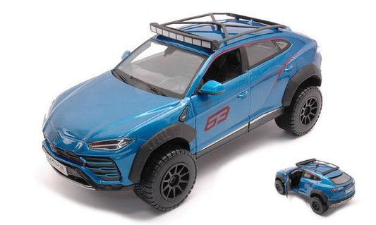 SCALE MODEL COMPATIBLE WITH LAMBORGHINI URUS N.66 TUNING METALLIC BLUE 1:24 MAISTO MI32533B