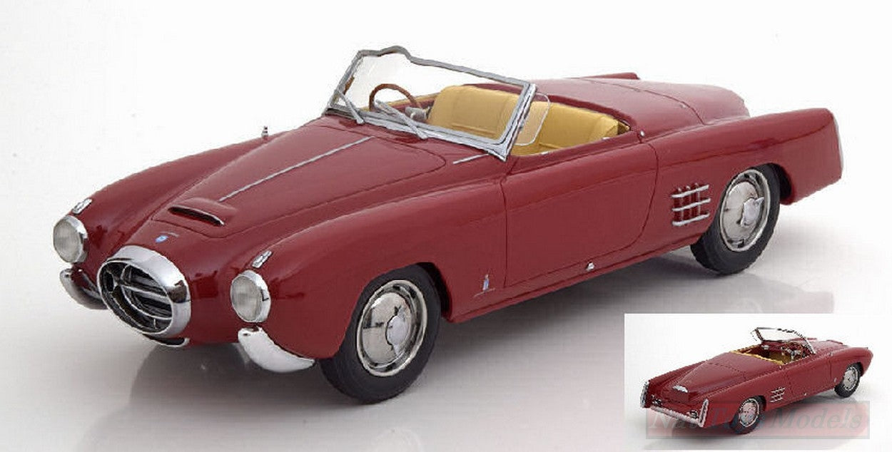 MODELLINO IN SCALA COMPATIBILE CON LANCIA AURELIA PF 200 C SPIDER DARK RED 1:18 BOS MODEL BOS263