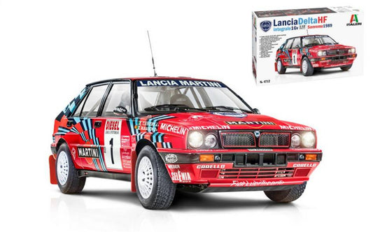 MODELLINO IN SCALA COMPATIBILE CON LANCIA DELTA HF 16V N.1 BIASION N.5 AURIOR RALLY SANREMO 1989 1:12 ITALERI IT4712