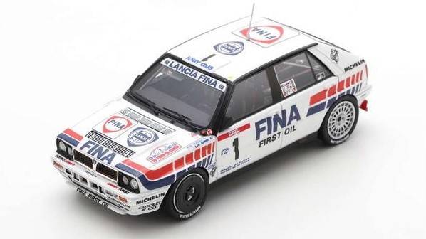 MODELE REDUIT COMPATIBLE AVEC LANCIA DELTA HF N.1 2ème TDCORSE RALLY DE FRANCE 1991 D.AURIOL-B.OCELLI SPARK MODEL S9009