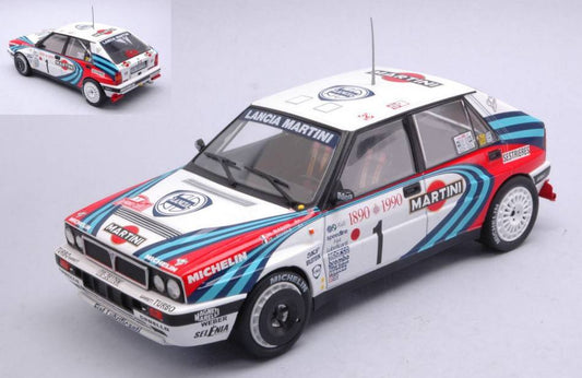 MODELLINO IN SCALA COMPATIBILE CON LANCIA DELTA INTEGRALE 16V N.1 RALLY M.CARLO 1989 BIASION-SIVIERO 1:24 IXO MODEL 24RAL012A
