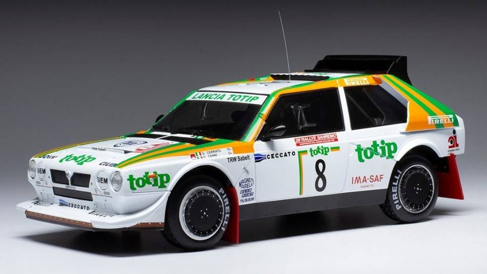 SCALE MODEL COMPATIBLE WITH LANCIA DELTA S4 N.8 RALLY SAN REMO 1986 CERRATO/CERRI 1:18
 IXO MODEL 18RMC133