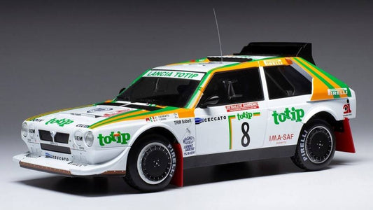 SCALE MODEL COMPATIBLE WITH LANCIA DELTA S4 N.8 RALLY SAN REMO 1986 CERRATO/CERRI 1:18
 IXO MODEL 18RMC133