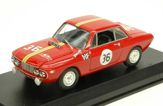 SCALE MODEL COMPATIBLE WITH LANCIA FULVIA 1300 HF N.36 WINNER SANREMO 1966 CELLA-LOMBARDINI 1:43 BEST MODEL BT9650