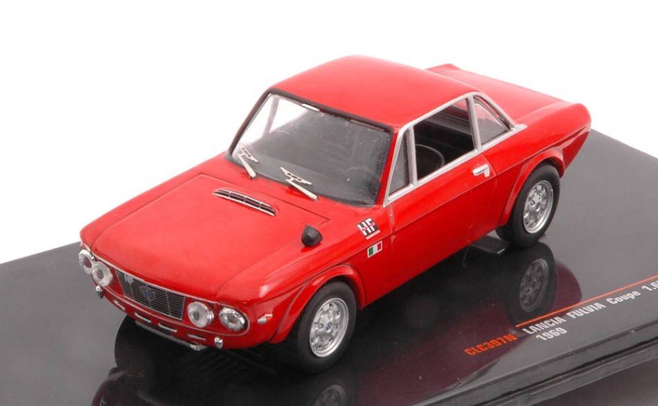 MODELLINO IN SCALA COMPATIBILE CON LANCIA FULVIA COUPE 1.6 HF 1969 RED 1:43 IXO MODEL CLC397N
