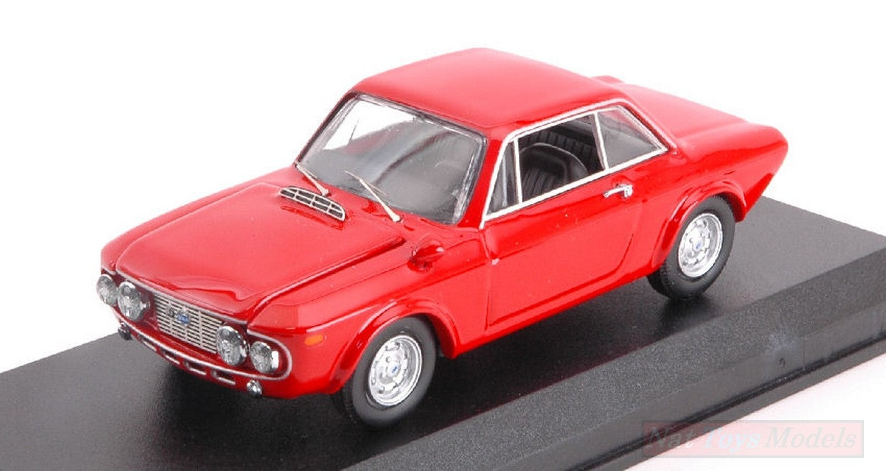 SCALE MODEL COMPATIBLE WITH LANCIA FULVIA RALLYE 1.6 HF FANALONE 1969 ROSSO CORSA 1:43 BEST MODEL BT9736