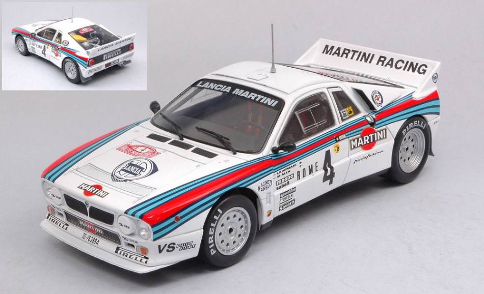 MODELLINO IN SCALA COMPATIBILE CON LANCIA RALLY 037 N.4 MARTINI RALLY MONTE CARLO 1983 ALEN/KIVIMAKI 1:24 IXO MODEL 24RAL015B
