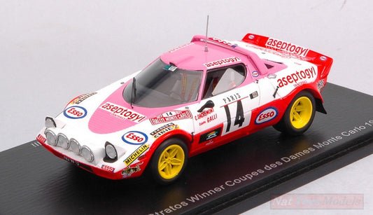 SCALE MODEL COMPATIBLE WITH LANCIA STRATOS HF N.14 WINNER C.DES DAMES M.CARLO 1977 GALLI-DACREMONT SPARK MODEL S9101
