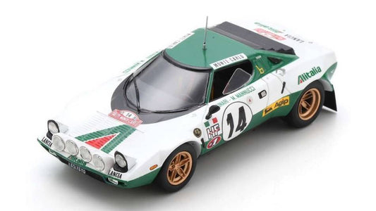 MODÈLE RÉDUIT COMPATIBLE AVEC LANCIA STRATOS HF N.14 WINNER MONTE CARLO 1975 S.MUNARI-M.MANNUCCI 1:43 SPARK MODEL S9078