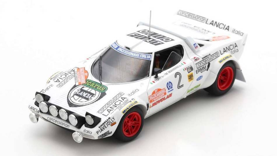 MODELE REDUIT COMPATIBLE AVEC LANCIA STRATOS HF N.2 GAGNANT DU RALLYE SANREMO 1979 "TONY"-M.MANNINI 1:43 SPARK MODEL S9105