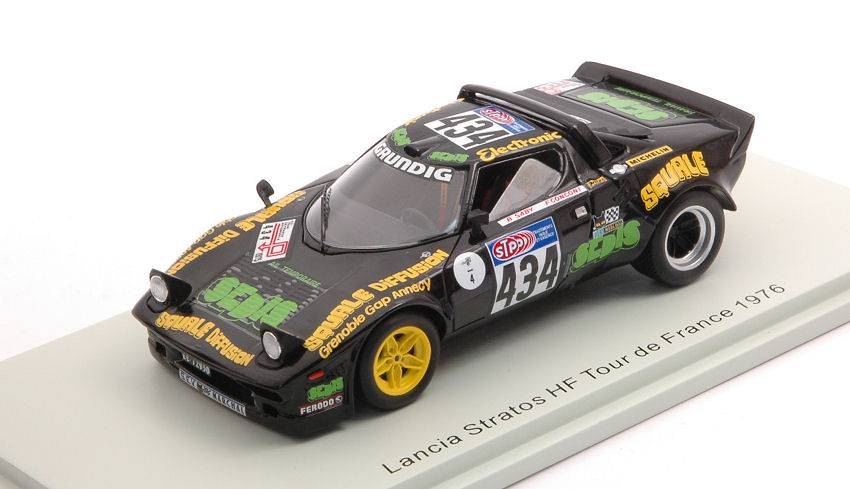 SCALE MODEL COMPATIBLE WITH LANCIA STRATOS HF N.434 TOUR DE FRANCE 1976 BRUNO SABY-F.CONCONI 1:43 SPARK MODEL S9088