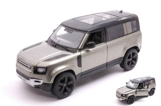 SCALE MODEL COMPATIBLE WITH LAND ROVER DEFENDER 110 2022 GREEN METALLIC 1:24 BURAGO BU21101GR