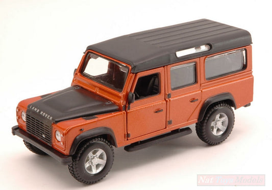 SCALE MODEL COMPATIBLE WITH LAND ROVER DEFENDER 110 COPPER METALLIC/BLACK 1:32 BURAGO BU43029
