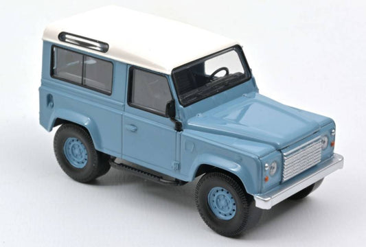 MODELLINO IN SCALA COMPATIBILE CON LAND ROVER DEFENDER 1995 BLUE & WHITE 1:43 NOREV NV845107