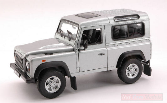 SCALE MODEL COMPATIBLE WITH LAND ROVER DEFENDER 90 1984 SILVER 1:24 WELLY WE2092S
