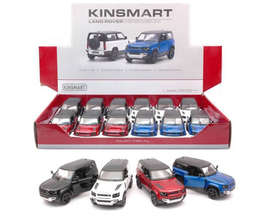SCALE MODEL COMPATIBLE WITH LAND ROVER DEFENDER 90 2020 COL.ASS.cm 12 KINSMART KT5428D