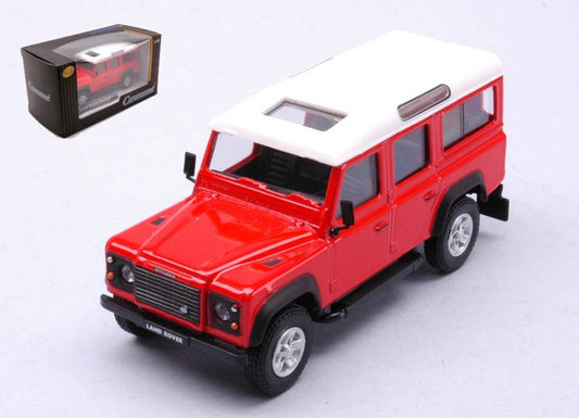 SCALE MODEL COMPATIBLE WITH LAND ROVER DEFENDER RED W/WHITE ROOF 1:43 CARARAMA CA453260