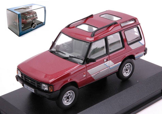 SCALE MODEL COMPATIBLE WITH LAND ROVER DISCOVERY 1 FOXFIRE METALLIC RED 1:43 OXFORD OXF43DS1001