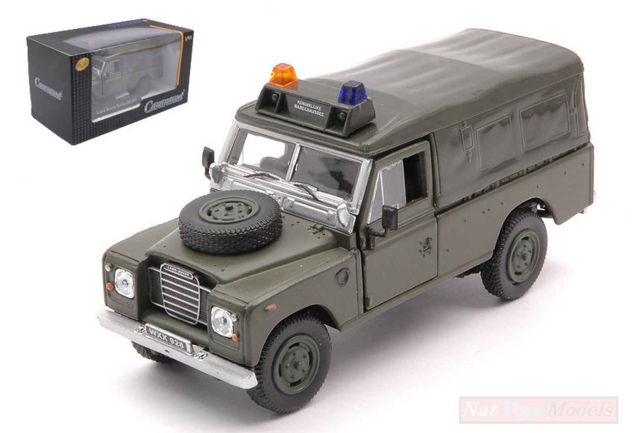 SCALE MODEL COMPATIBLE WITH LAND ROVER SERIES III 109 SOFT TOP MILITAR GREEN 1:43 CARARAMA CA4-51741