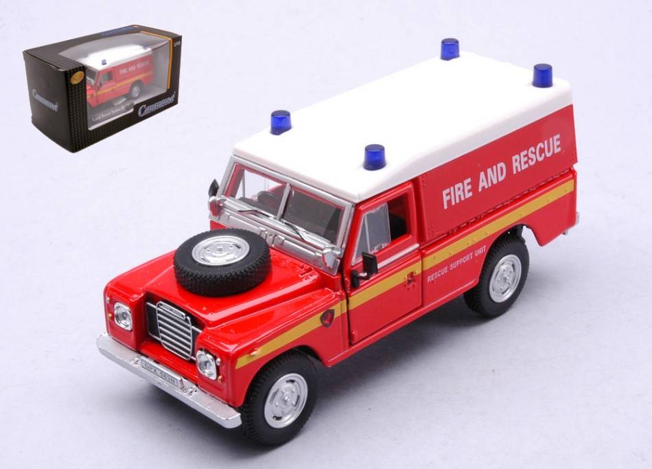MODELLINO IN SCALA COMPATIBILE CON LAND ROVER SERIES III 109 FIRE AND RESCUE 1:43 CARARAMA CA553940