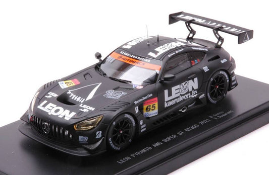 SCALE MODEL COMPATIBLE WITH LEON PYRAMID AMG N.65 SUPER GT300 2021 N.GAMOU-T.SUGANAMI 1:43 EBBRO EB45797