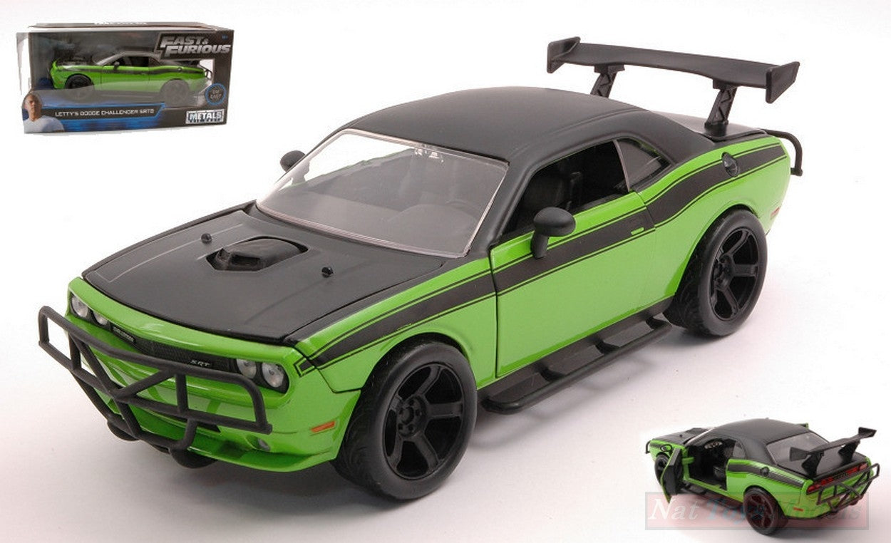 SCALE MODEL COMPATIBLE WITH LETTY'S DODGE CHALLENGER SRT8 FAST &amp; FURIOUS 1:24 JADA TOYS JADA97131