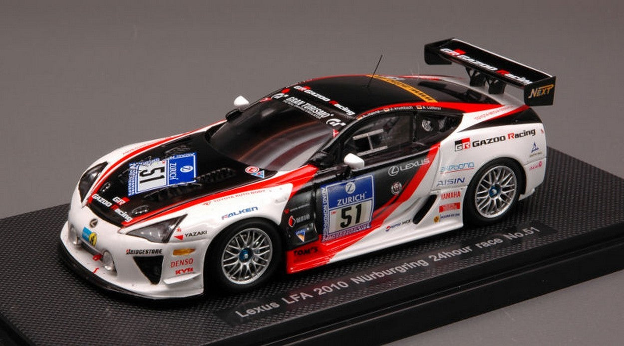 MODÈLE RÉDUIT COMPATIBLE AVEC LEXUS LFA N.51 NURBURGRING 2010 1:43 EBBRO EB44436