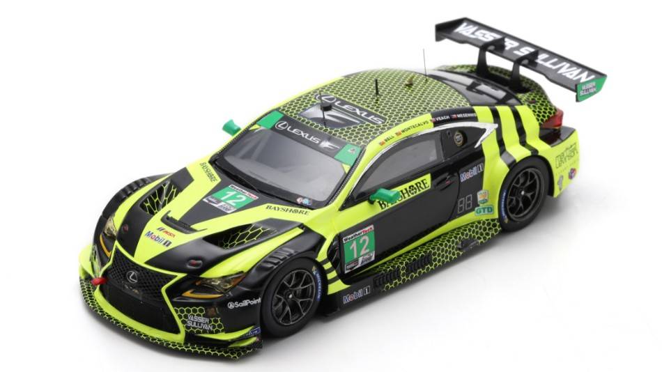 MODELE REDUIT COMPATIBLE AVEC LEXUS RC F GT3 N.12 24 H DAYTONA 2021 MEGENNIS-VEACH-BELL-MONTECALVO SPARK MODEL US287