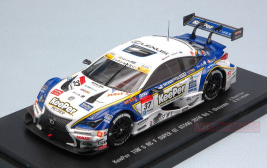 SCALE MODEL COMPATIBLE WITH LEXUS RC F N.37 2nd SUPER GT500 OKAYAMA 2016 J.ROSSITER-R.HIRAKAWA 1:43 EBBRO EB45385