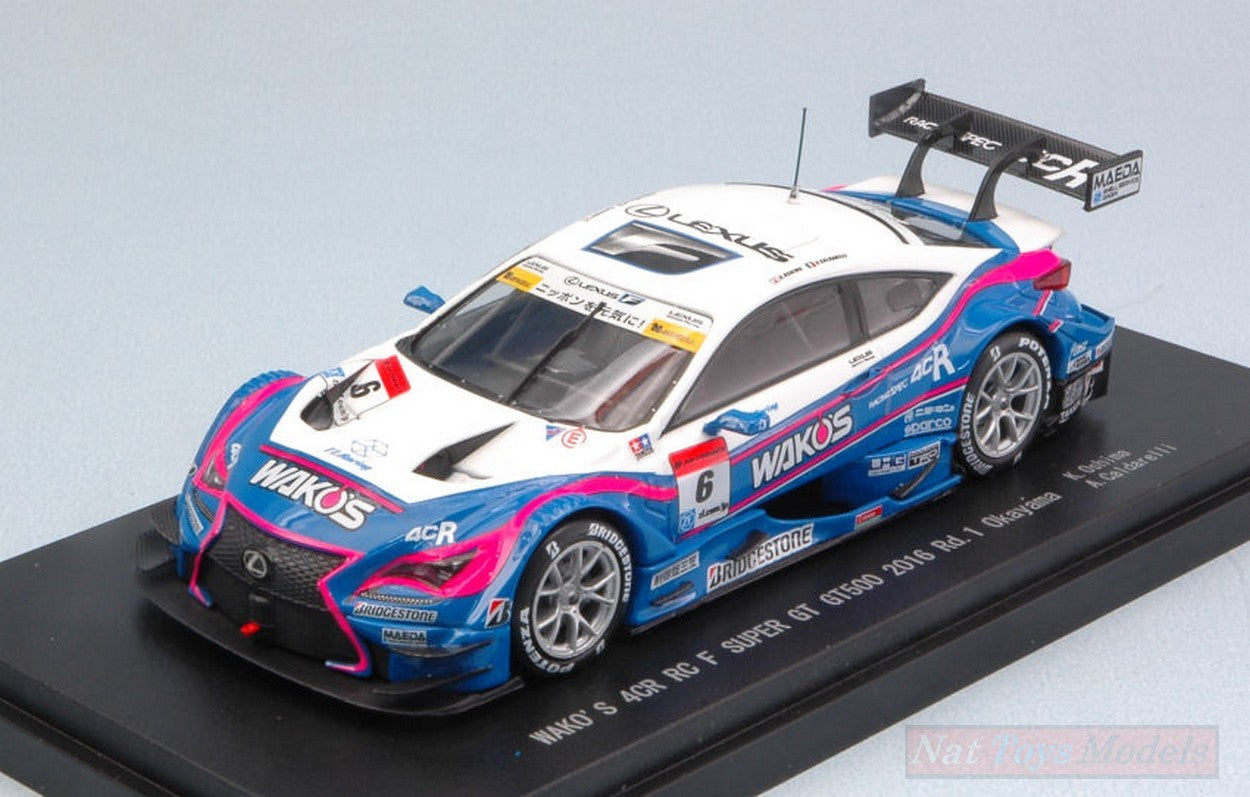 SCALE MODEL COMPATIBLE WITH LEXUS RC F N.6 4th OKAYAMA SUPER GT 500 2016 K.OSHIMA-A.CALDARELLI 1:43 EBBRO EB45387