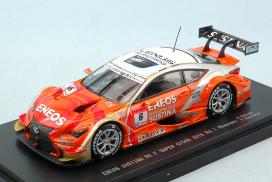 SCALE MODEL COMPATIBLE WITH LEXUS RC F N.6 9th 300 KM OKAYAMA 2015 K.OSHIMA-Y.KUNIMOTO 1:43 EBBRO EB45267