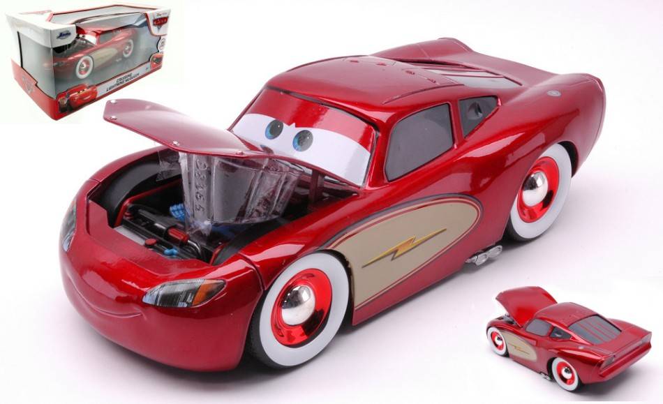 MODELLINO IN SCALA COMPATIBILE CON LIGHTNING MCQUEEN RADIATOR SPRINGS RED 1:24 JADA TOYS JADA84001