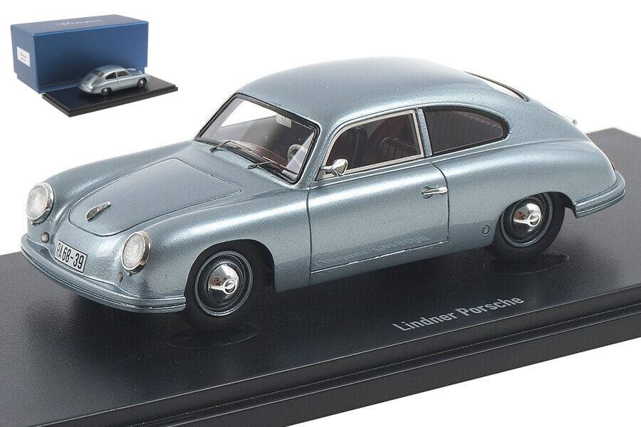 MODELLINO IN SCALA COMPATIBILE CON LINDNER PORSCHE 1953 LIGHT SILVERBLUE ED.LIM.333 1:43 AUTOCULT ATC90112