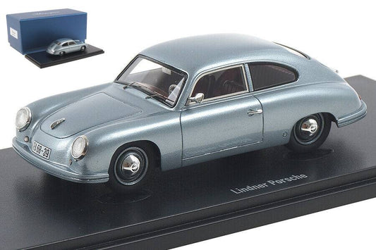 MODELLINO IN SCALA COMPATIBILE CON LINDNER PORSCHE 1953 LIGHT SILVERBLUE ED.LIM.333 1:43 AUTOCULT ATC90112