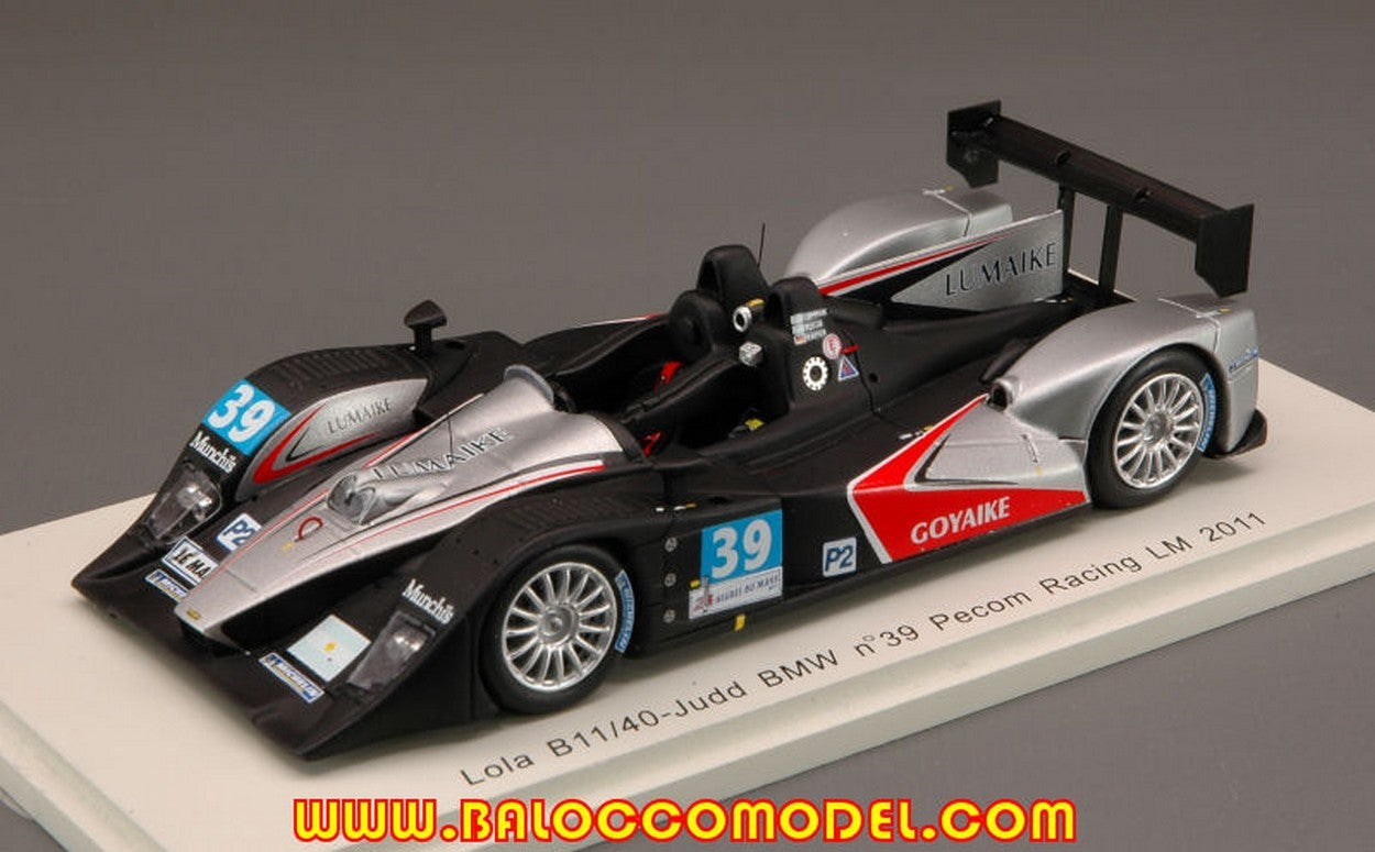 MODELLINO IN SCALA COMPATIBILE CON LOLA B11/40-JUDD BMW N.39 LM 2011 1:43 SPARK MODEL S2531