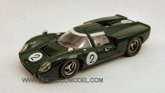 MODELLINO IN SCALA COMPATIBILE CON LOLA T 70 COUPE  N.2 4th 1000 KM SPA 1967 HAWKINS-EPSTEIN 1:43 BEST BT9409