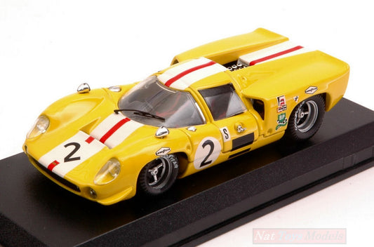 SCALE MODEL COMPATIBLE WITH LOLA T70 COUPE N.2 6th 6 H BRANDS HATCH 1968 J.BONNIER-S.AXELSSON 1:43 BEST MODEL BT9157