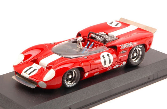 MODELLINO IN SCALA COMPATIBILE CON LOLA T70 SPYDER N.11 5th CAN-AM BRIDGEHAMPTON 1967 L.MOTSCHENBACHER 1:43 BEST MODEL BT9587