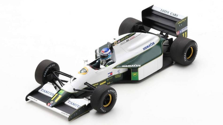 MODELLINO IN SCALA COMPATIBILE CON LOTUS 102B MIKA HAKKINEN 1991 N.11 MONACO GP 1:18 SPARK MODEL 18S415