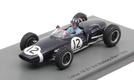 SCALE MODEL COMPATIBLE WITH LOTUS 18-21 GRAHAM HILL 1962 N.12 3rd MALLORY PARK 1962 1:43 SPARK MODEL S7455