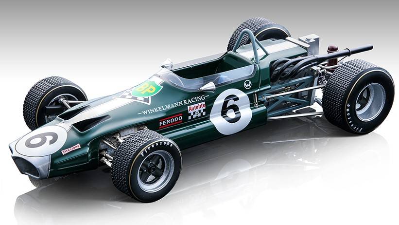 MODELLINO IN SCALA COMPATIBILE CON LOTUS 59 F2 N.6 WINN.GP ALBI 1969 G.HILL 1:18 TECNOMODEL TMD18265C