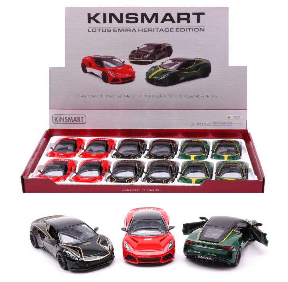 SCALE MODEL COMPATIBLE WITH LOTUS EMIRA HERITAGE EDITION COL.ASS.1:34 KINSMART KT5456D