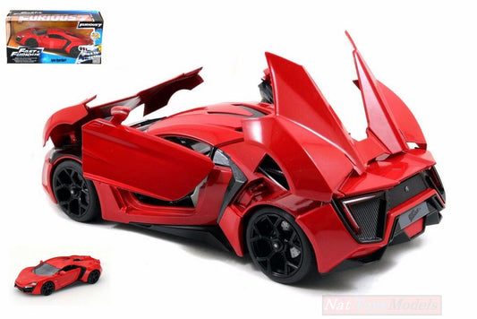 SCALE MODEL COMPATIBLE WITH LYKAN HYPERSPORT FAST &amp; FURIOUS 7 RED 1:24 JADA TOYS JADA97377