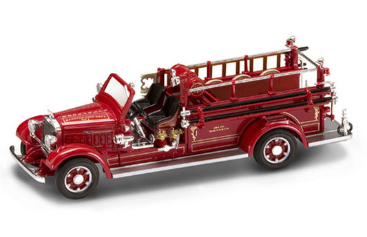 MODELLINO IN SCALA COMPATIBILE CON MACK TYPE 75 BX 1935 FIRE TRUCK 1:43 YAT MING YM43001
