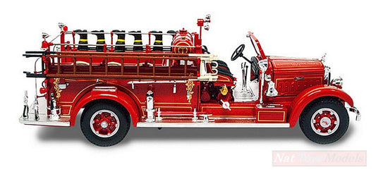 MODELLINO IN SCALA COMPATIBILE CON MACK TYPE 75 BX FIRE TRUCK 1935 1:24 LUCKY DIE CAST LDC20098R