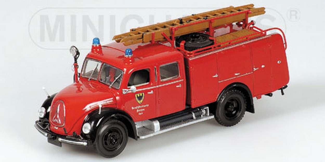 MODELLINO IN SCALA COMPATIBILE CON MAGIRUS DEUTZ TLF 16 POMPIERI 1:43 MINICHAMPS PM439141071